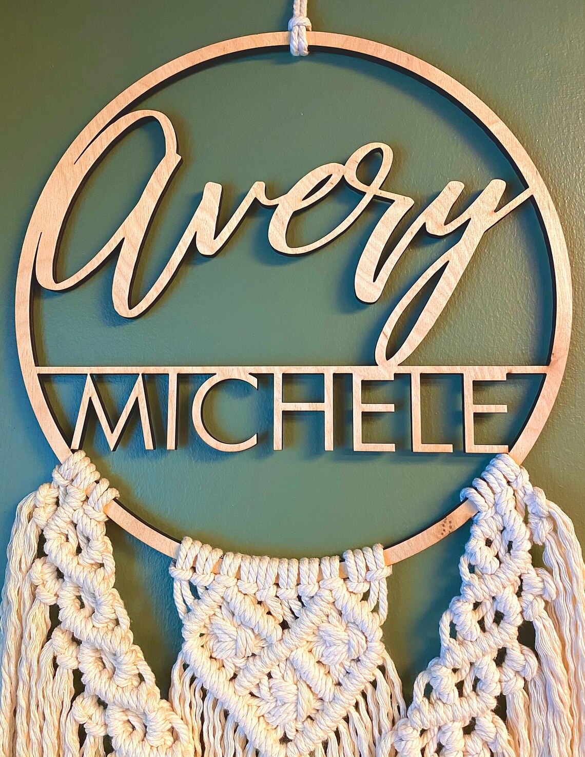 Macrame Name Sign Etsy