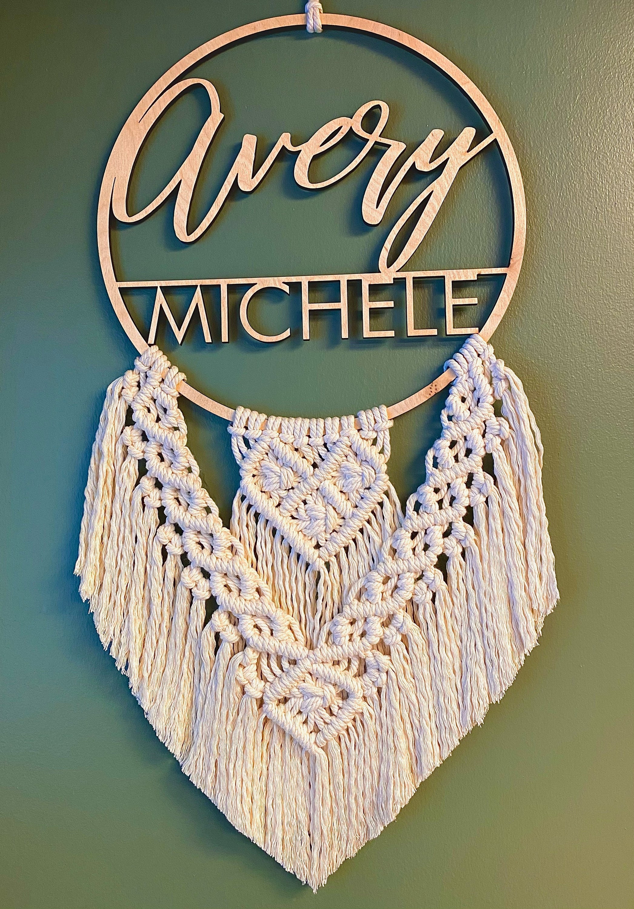 Macrame Name Sign Etsy