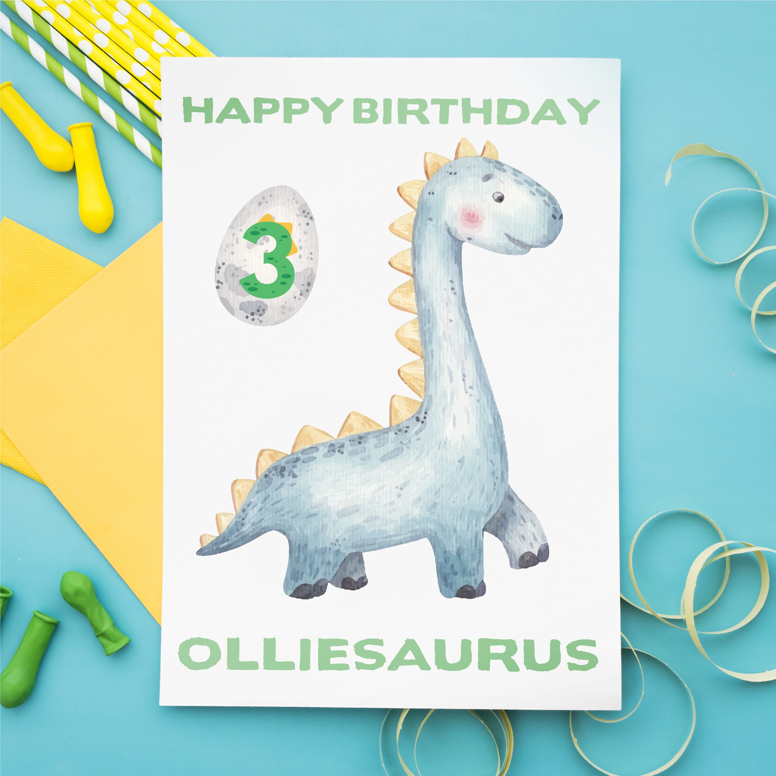 Personalised Dinosaur Birthday Card For Any Age Etsy