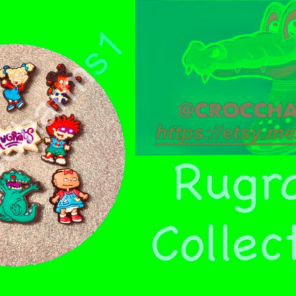 Retro 90’s Cartoon Croc Charms | 9 Decorative Shoe Charm for Crocs | Fashionable Croc Charm | Retro CrocCharms | Jibbitz Charm | shoeclips