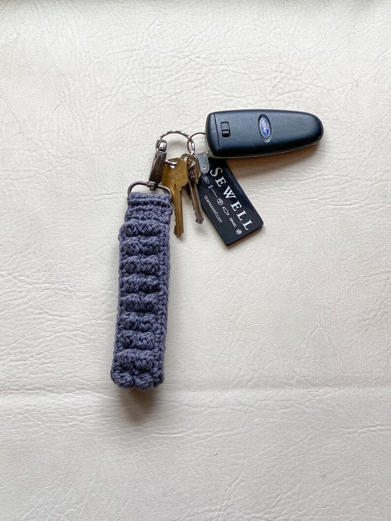 Key Fob Wristlet Key Chain Lanyard Crochet Wristlet Keychain Camera Key chain Boho Style Wristlet Key chain Handmade Wristlet