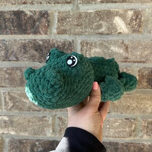 Handmade Green Alligator Plushie - Cute Stuffed Animal Toy for Kids - Unique Gift Idea