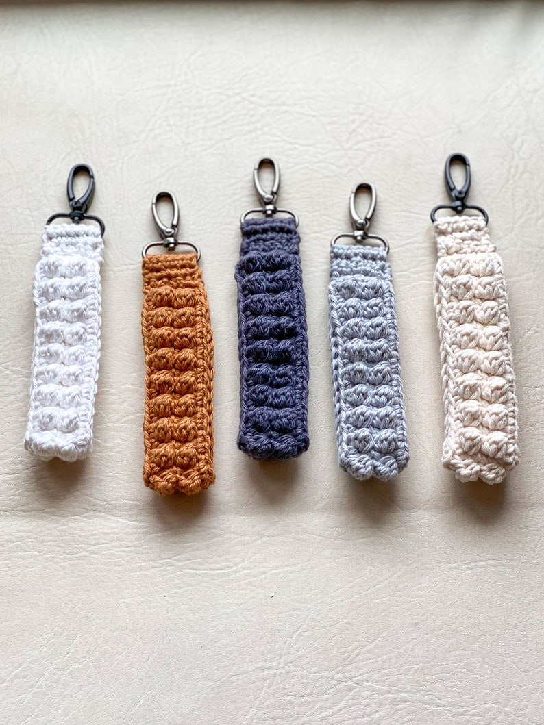 Key Fob Wristlet Key Chain Lanyard Crochet Wristlet Keychain Camera Key chain Boho Style Wristlet Key chain Handmade Wristlet