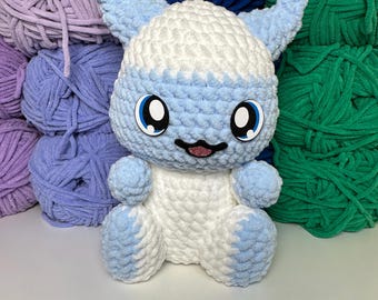 Handmade Yeti Plush | Soft Blue and White Plush Toy | Cute Winter Monster Gift | Cozy Stuffed Creature for Kids & Collectors