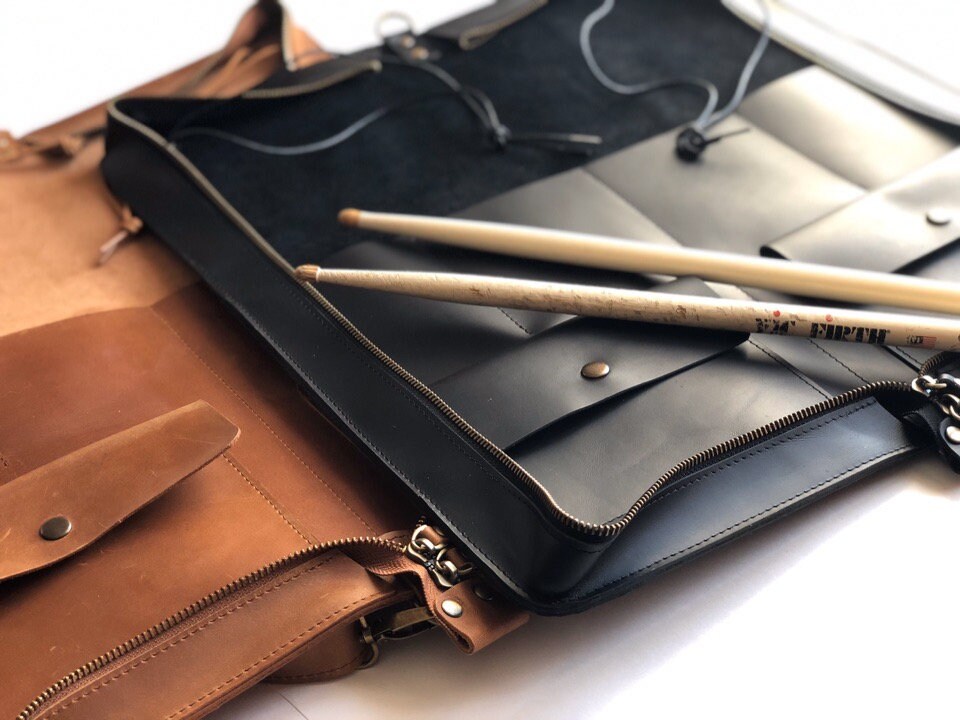 Leather Stick case for drummers / drumstick bag / drum stick Etsy