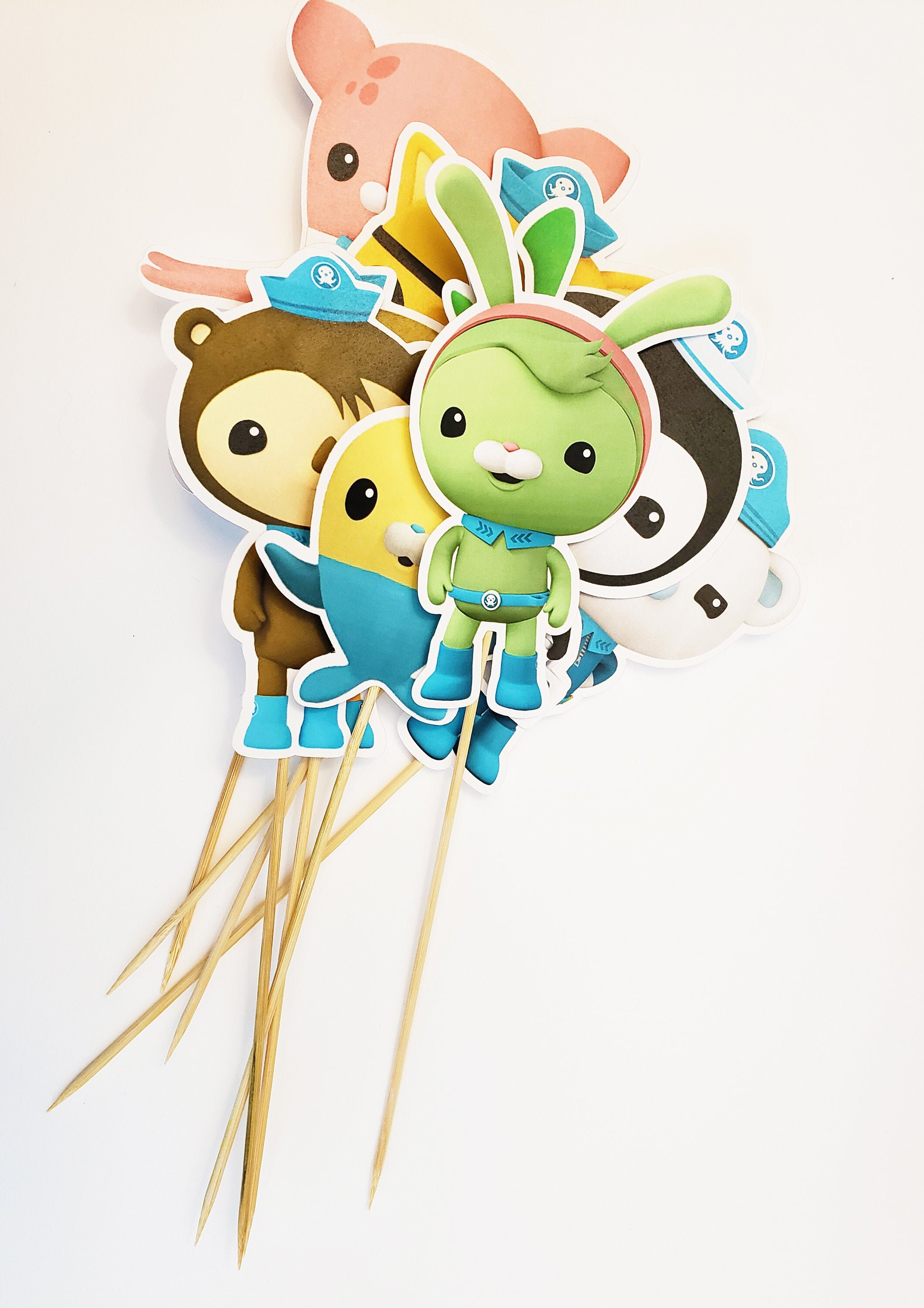 Octonauts Cake Toppers Centerpieces Set Of 8 Octonauts Etsy