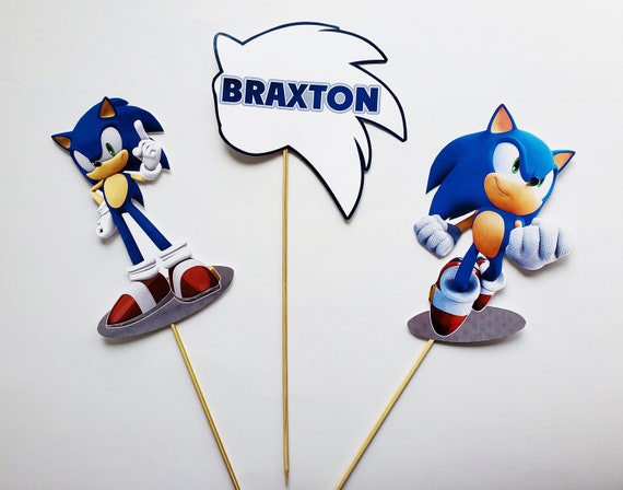 Sonic the Hedgehog Centerpieces Sonic Birthday Decoration Sonic Birthday Party