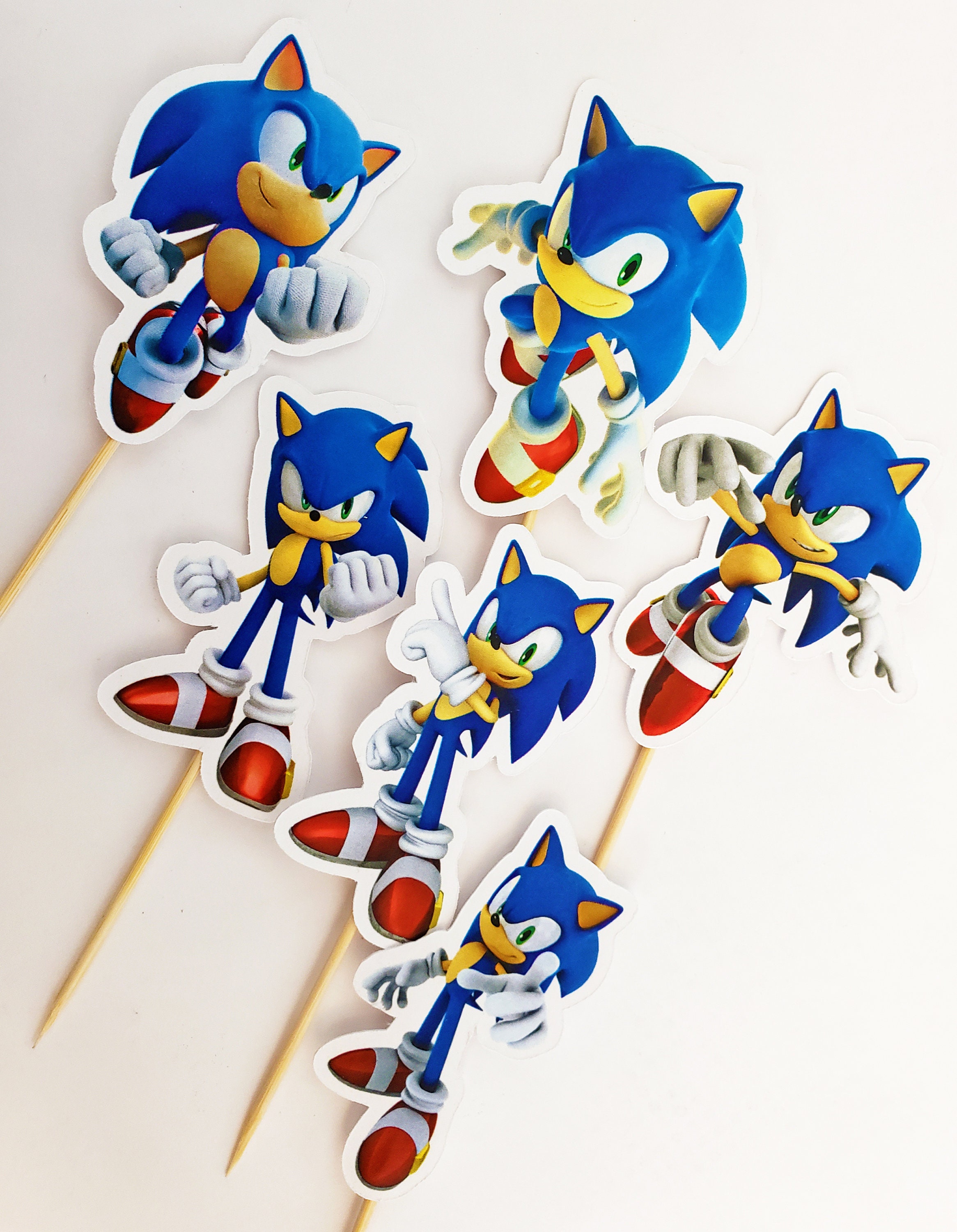 Sonic The Hedgehog Cupcake Toppers Sonic cupcake Toppers Etsy