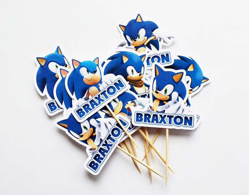 Sonic The Hedgehog Cupcake Toppers