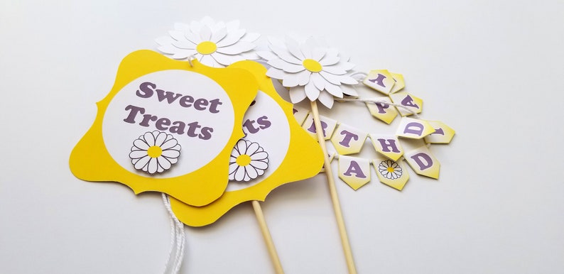 Daisies Baby Shower Banner Daisies Birthday Banner Personalized Daisy Birthday Banner Daisy Summer Party Bridal Shower Decor