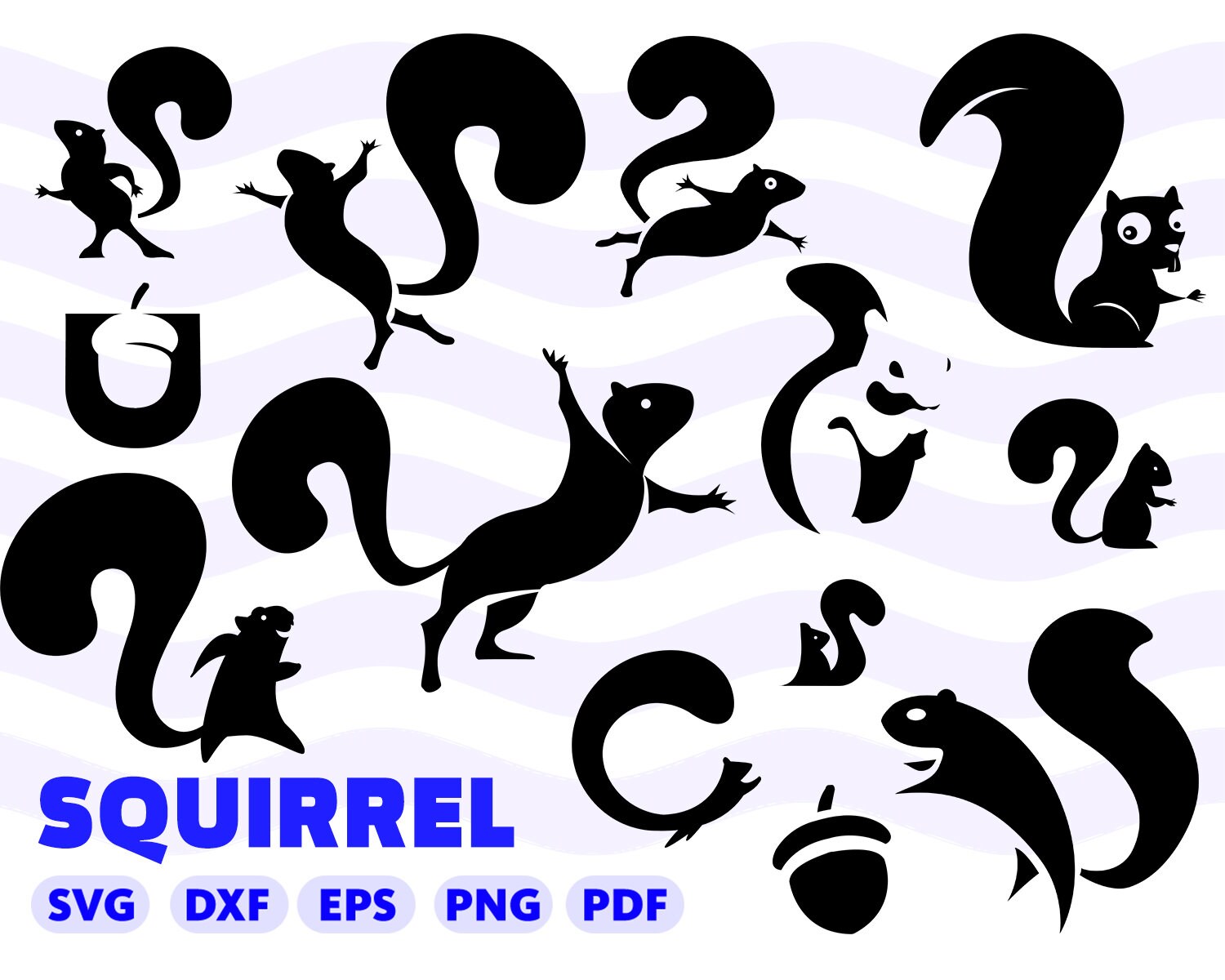 Squirrel Svg Squirrel Clipart Squirrel Cut File Squirrel Etsy