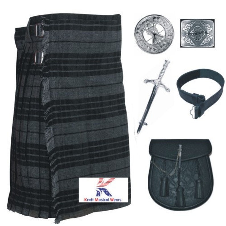 mens grey kilt