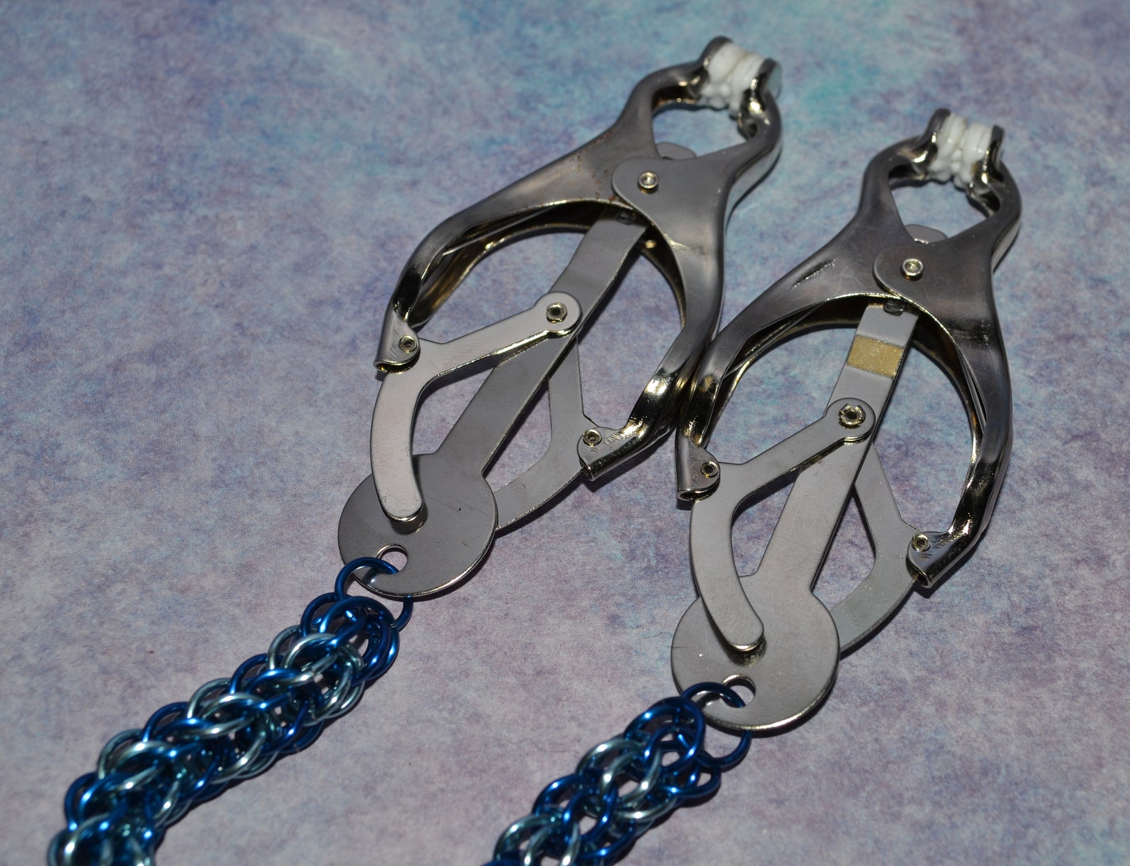 Clover Nipple Clamps With Chainmail Full Persian Chaincustom Etsy