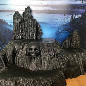 Halloween Lemax Spooky Town Village bespoke platform, Skull Mountain