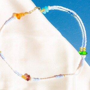 Beaded necklace, seed necklace, summer necklace, dainty jewelry, pearl necklace, statement necklace