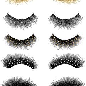 Fancy Eye Lashes - Feminine - Girly Digital Clipart