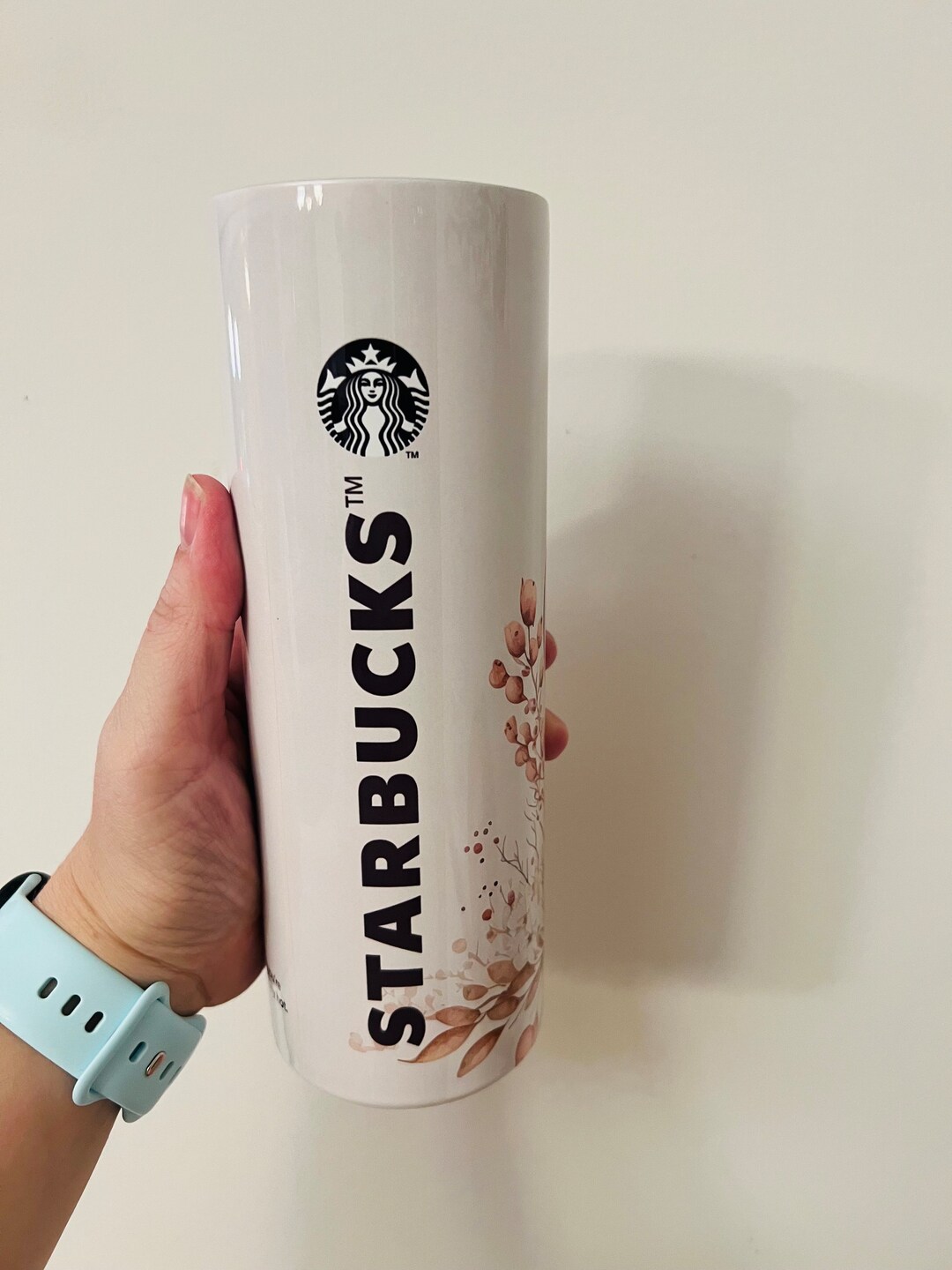 Starbucksfloral 20oz Tumbler Etsy