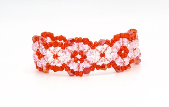 Candy Red Crystal Bead Bracelet