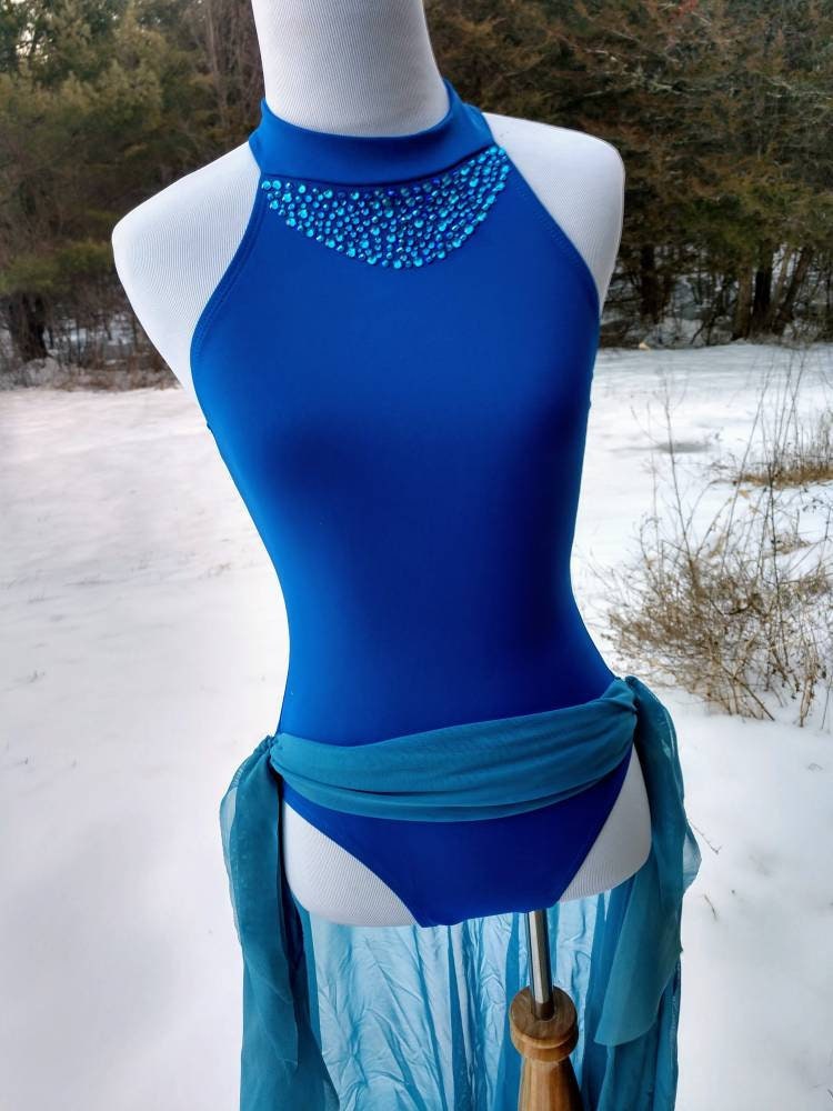 Details about / Shades of Blue Brown /& Black Adult Contemporary//Lyrical Dance Costume