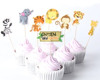24pac Lot Unicorn Party Cupcake Topper Happy Birthday Party Etsy