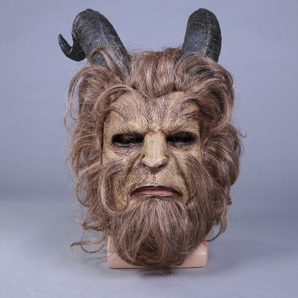 Movie Beauty and the Beast Adam Prince Cosplay Masks Latex Hood Helmet Beast Mask Halloween Party Masquerade Cosplays Props