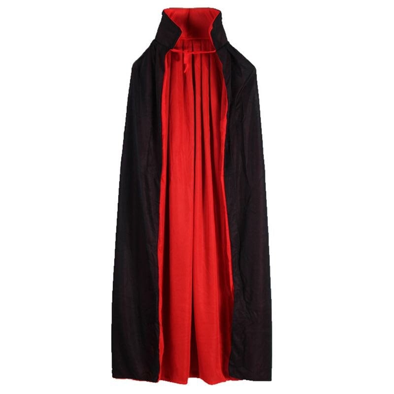 Vampire Cloak Cape Standup Collar Cap Red Black Reversible Etsy