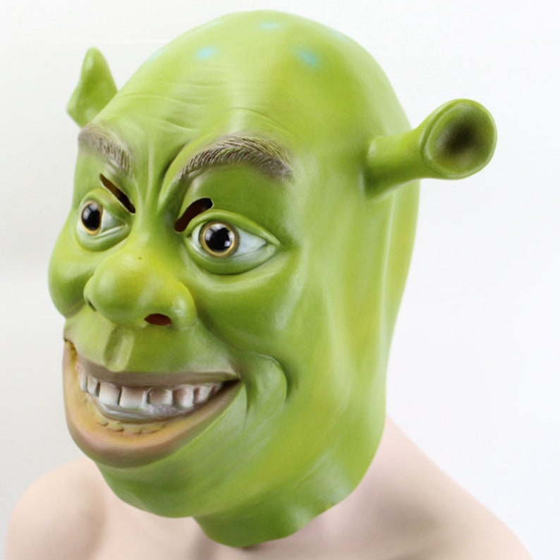 Green Shrek Latex Masks Movie Cosplay Prop Adult Animal Party Mask for Halloween Party Costume Fancy Dress Ball