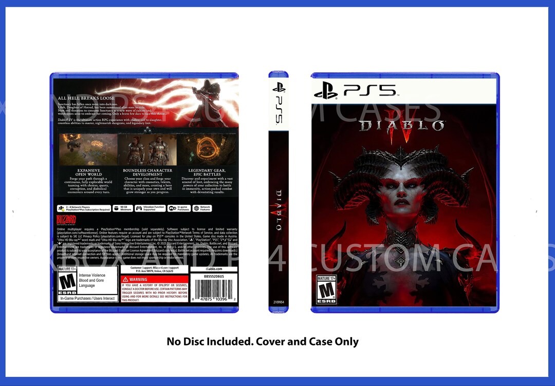 Dantes Inferno (V2) - Sony PlayStation 3 PS3 - Empty Custom Replacement  Case - Custom Game Case