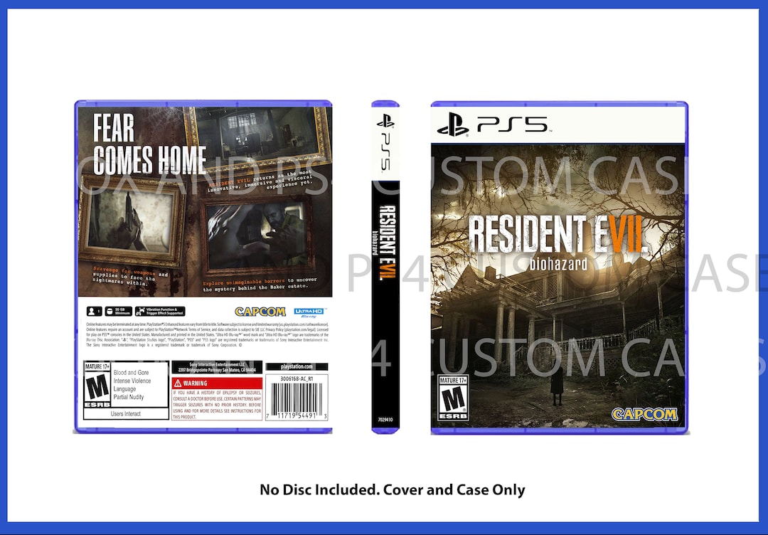 Custom Replacement Case Resident Evil 7 Remake NO DISC PS5 - Etsy