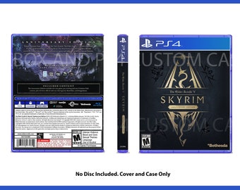 Custom Replacement Case Skyrim Anniversary NO DISC Xbox Series X or PS5
