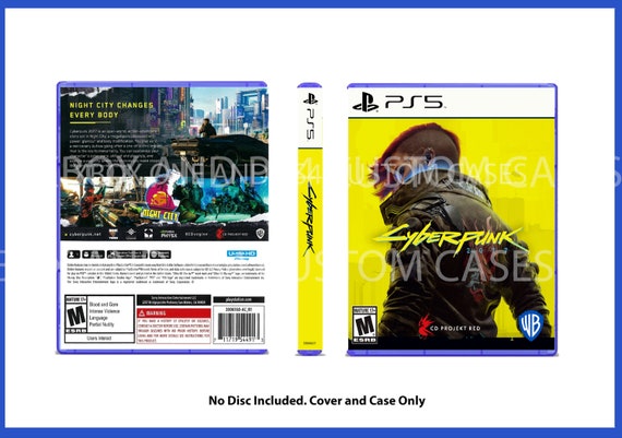 Custom Replacement Case Cyberpunk 2077 NO DISC PS5 PS4 