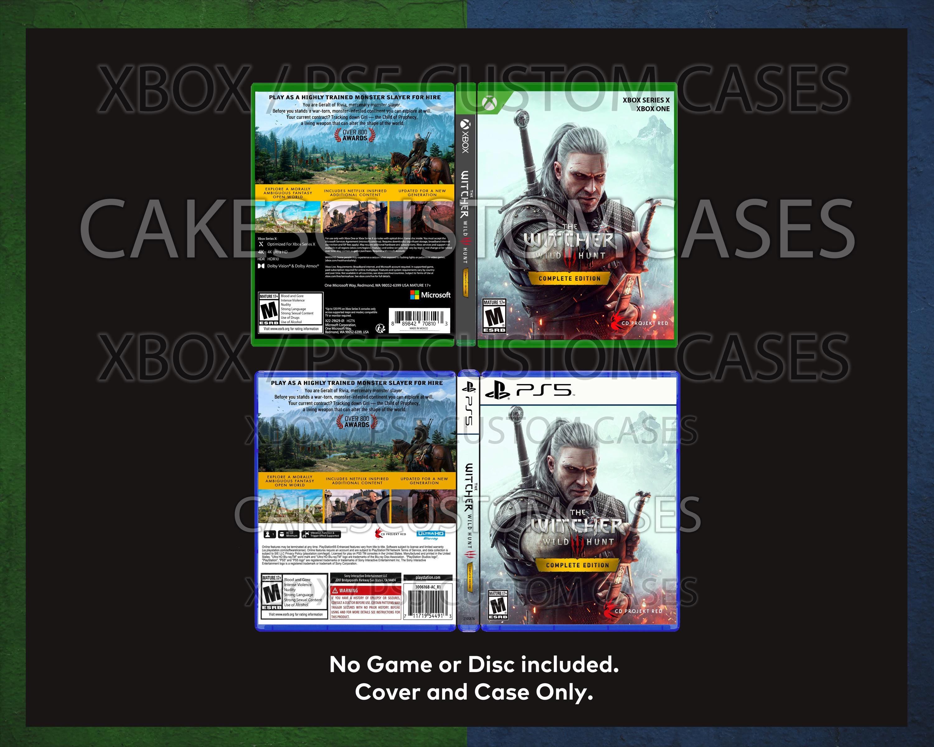 The Witcher 3 Wild Hunt PS4/PS5/Xbox Custom-Made G2 Steelbook