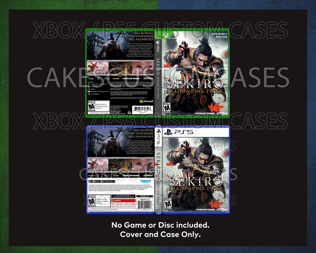 カスタム交換ケース Sekiro - ディスクなし - PS5 または Xbox