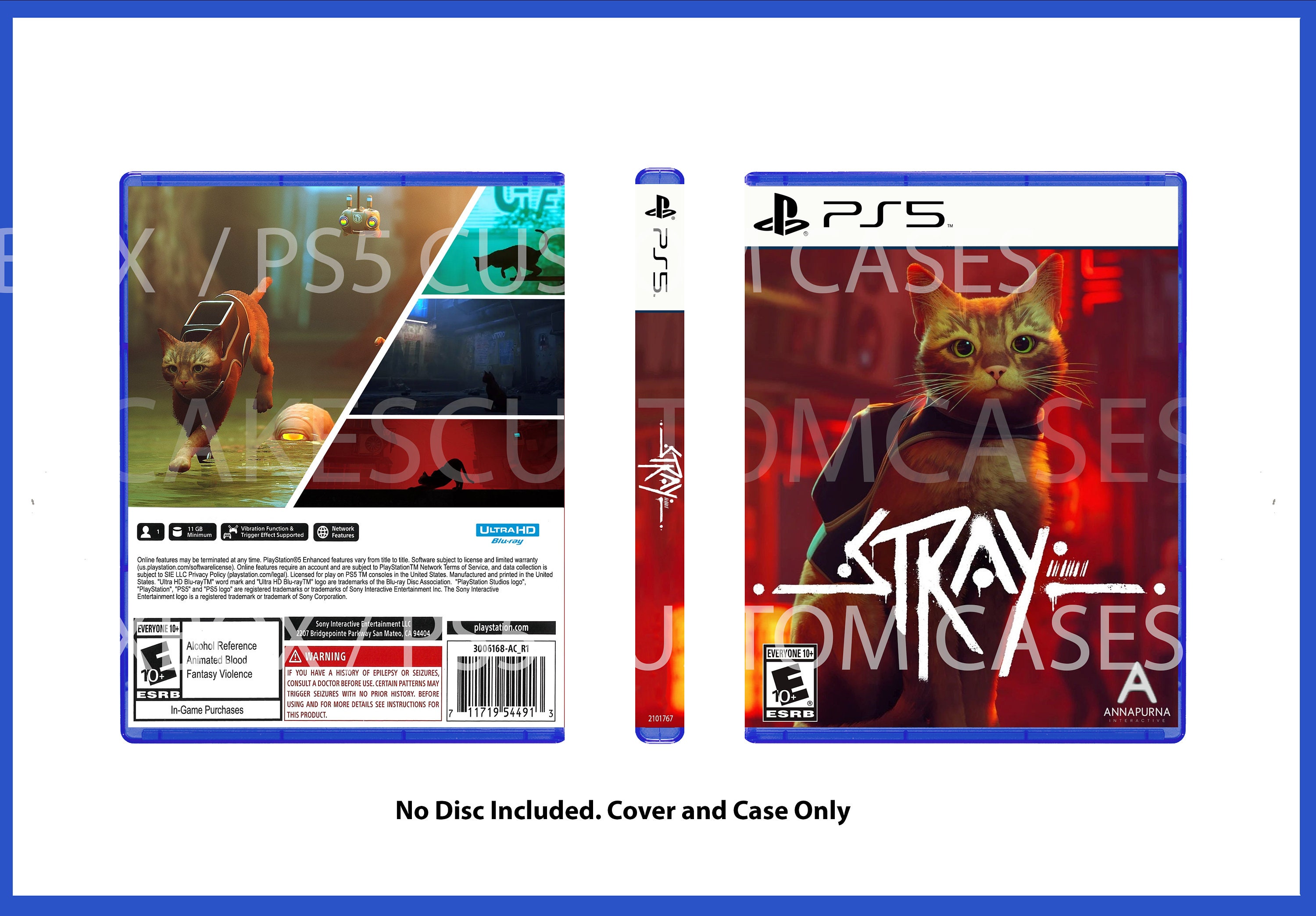 CUSTOM REPLACEMENT CASE NO DISC Sekiro Shadows Die Twice PS5 SEE DESCRIPTION