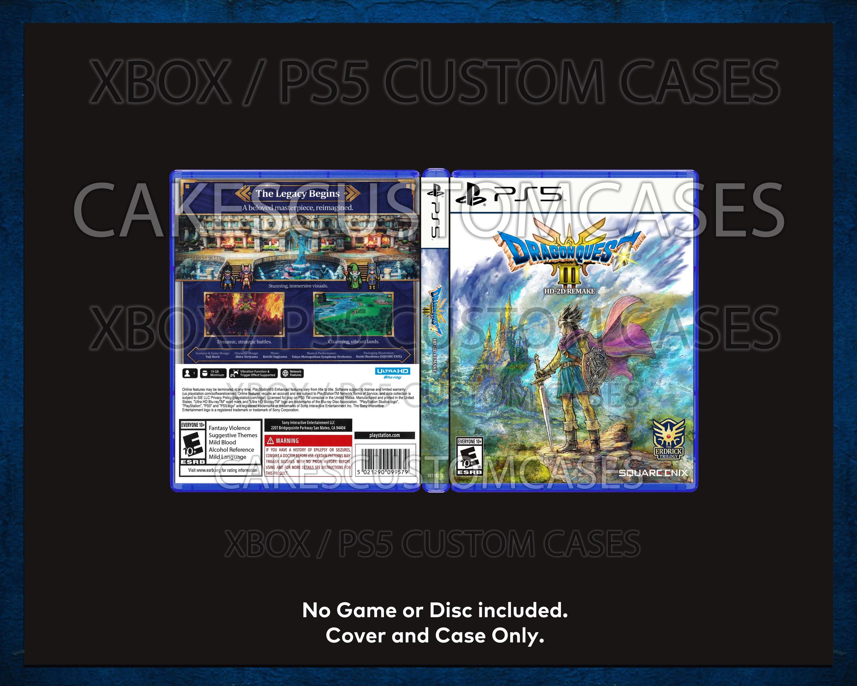 Custom Replacement Case Dragon Quest III Hd 2d Complete Edition