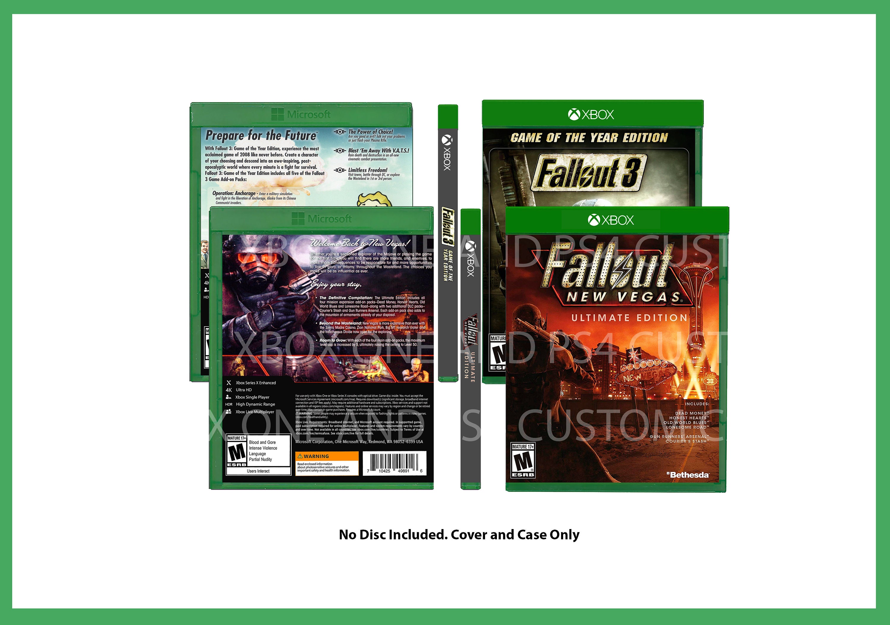 Set of 2 Xbox 360 Fallout 3 & Fallout New Vegas Video Games