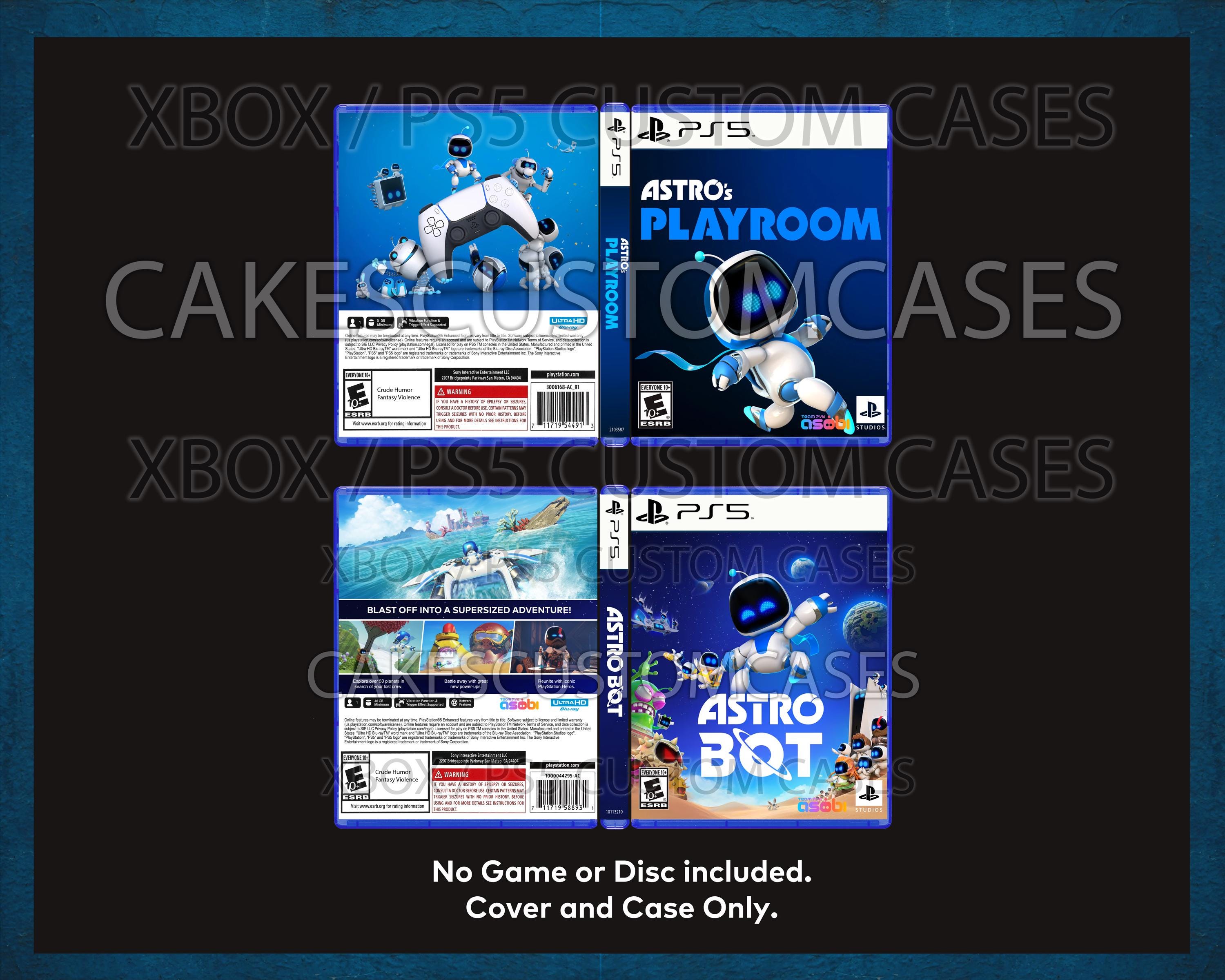 Custom Replacement Case Astro Bot - Astro Bot's Playroom - NO DISC