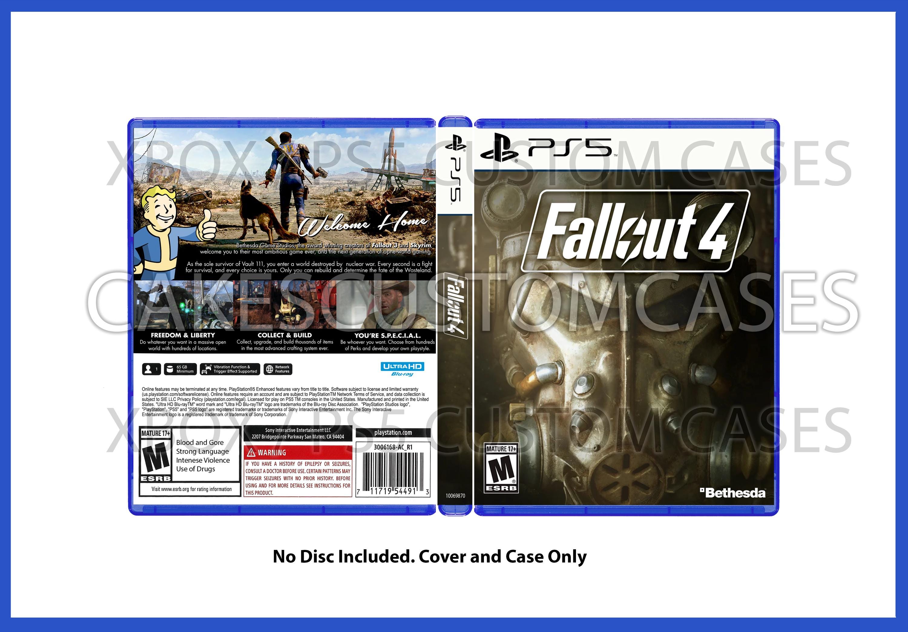 Custom Replacement Case Fallout 4 Game of the Year NO DISC PS5