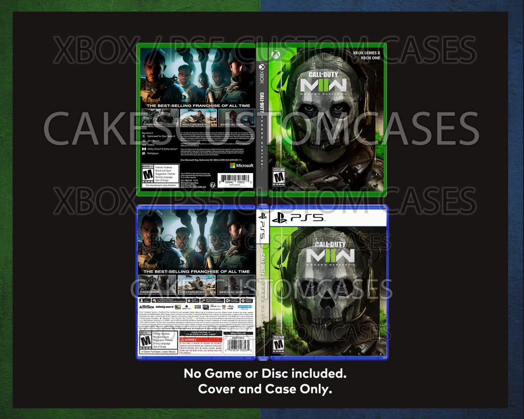 Custom Replacement Case Call of Duty Modern Warfare 2022 NO