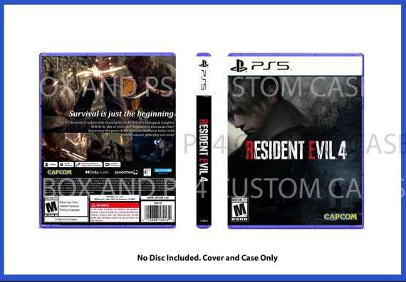 Custom Replacement Case Resident Evil 4 Remake NO DISC PS5 