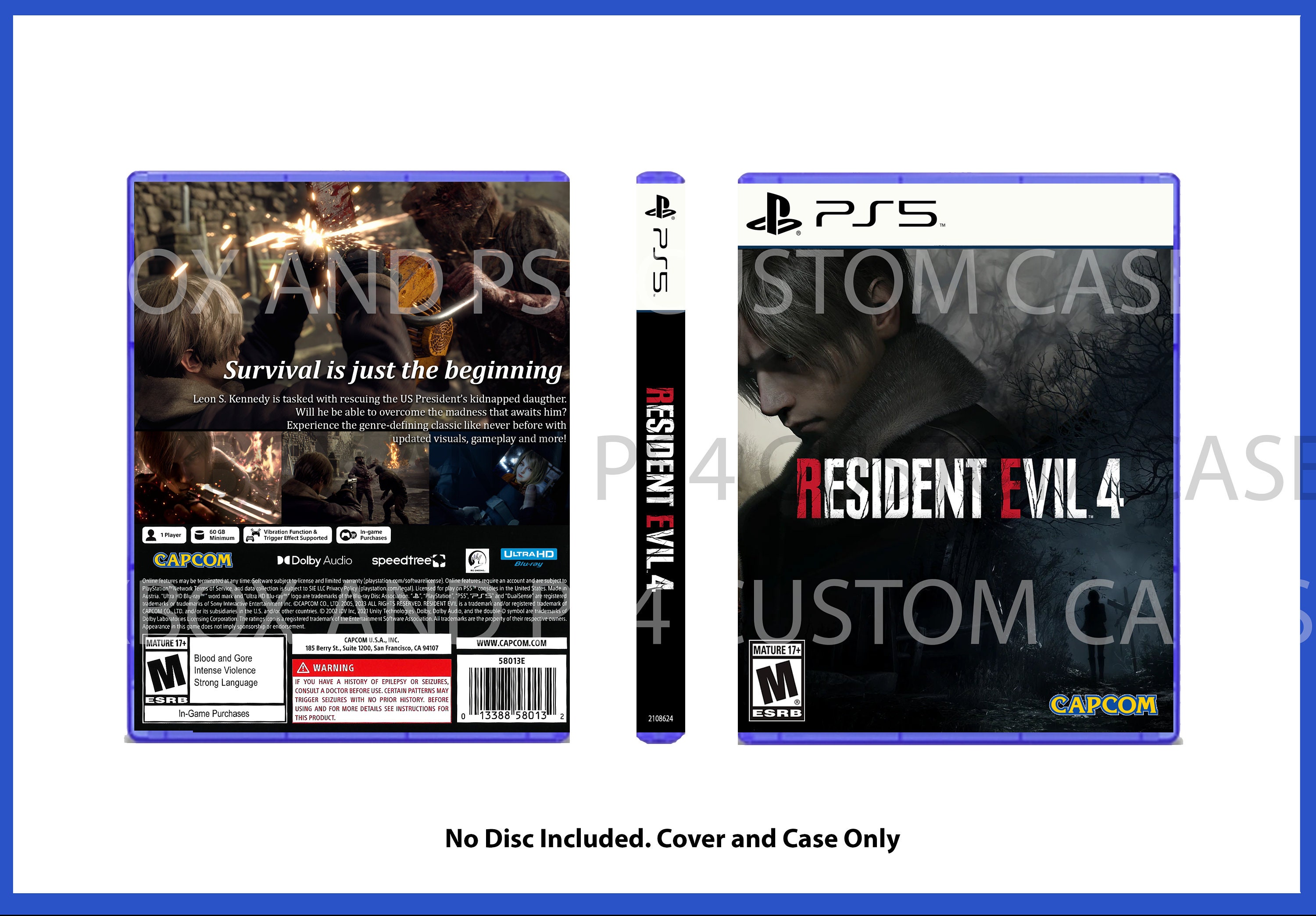 Resident Evil 4 Remake PS4 Back Cover German Lang by