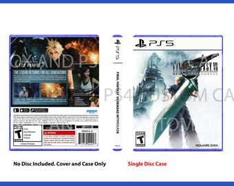 Final Fantasy VII: Remake - REPLACEMENT PS4 Cover & Case. NO