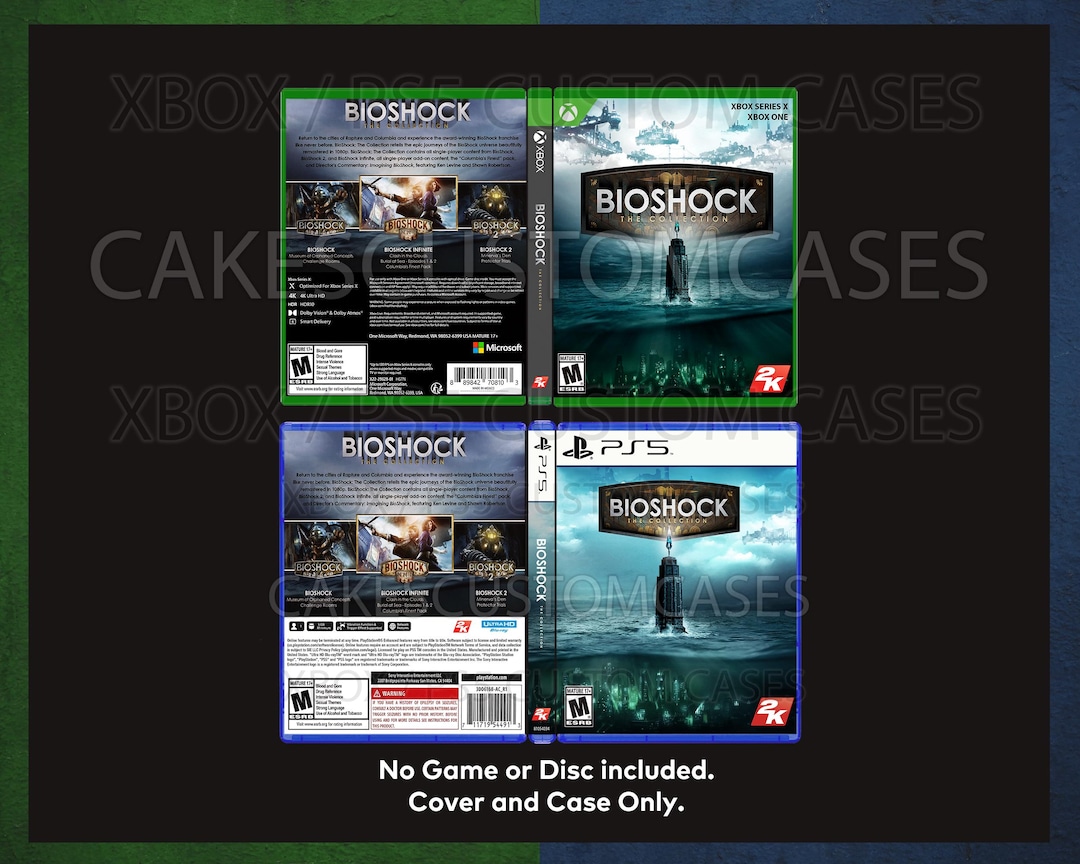 Custom Replacement Case Bioshock Collection Bioshock Infinite - NO DISC ...