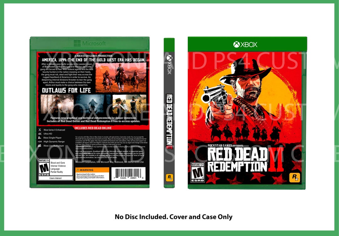 Red Dead Redemption 2 PS4 Custom PS1 Inspired Jewel Case 