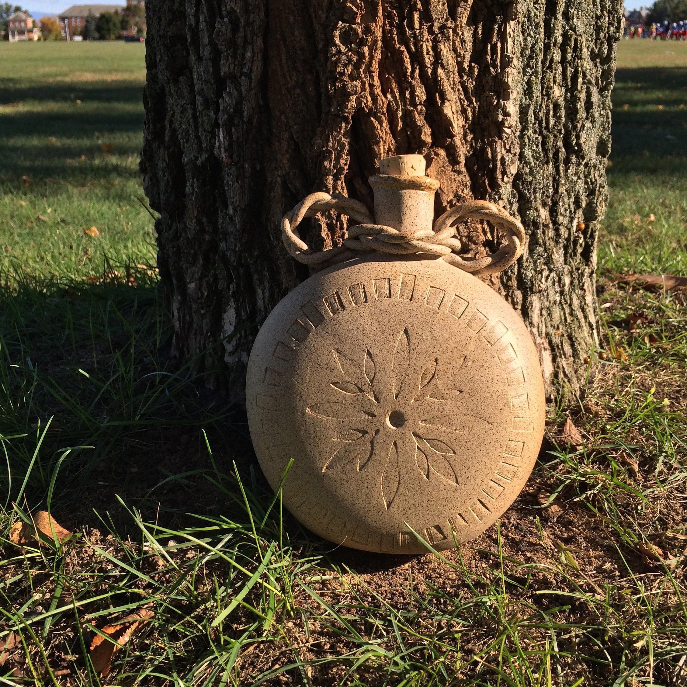 Roman water bottle canteen pilgrim bottle ceramic Yule Etsy