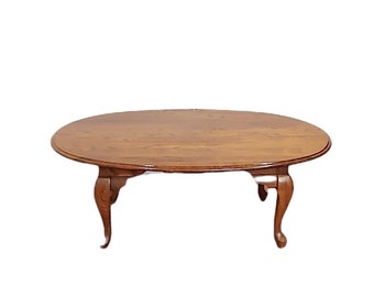 Queen Anne Style Coffee Table Oval Coffee Table Wood Table Local Pick-Up