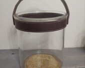 Vintage Gradiaz, Annis Co. Inc. Gold Label Cigar Glass Humidor Jar. No top. 50 cigars Tsmpa, Florida,Collectable, cigar jar, leather strap