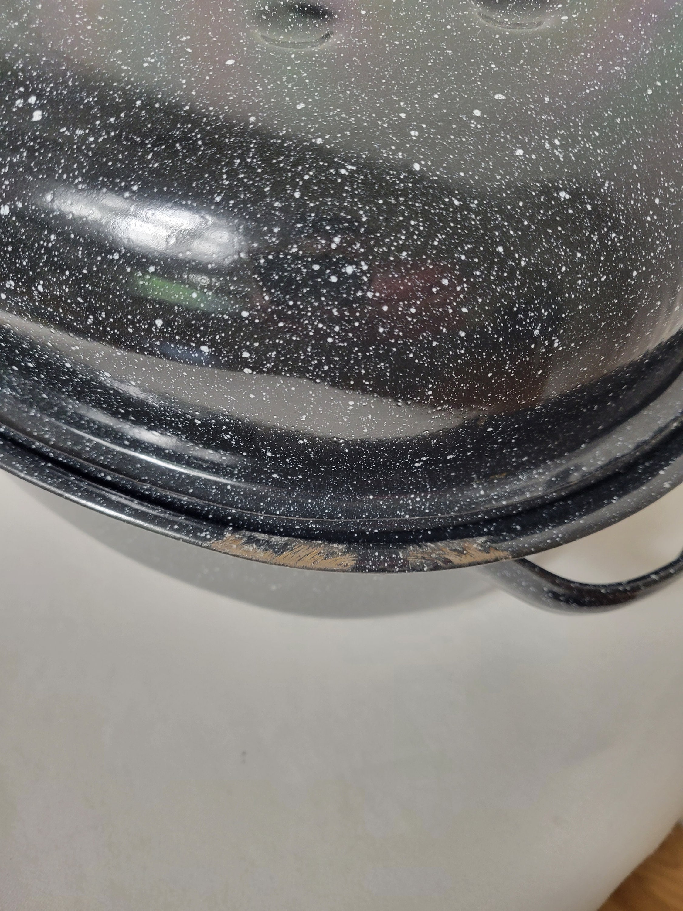 Vintage Large USA Graniteware Roasting Pan With Lid Blue Etsy