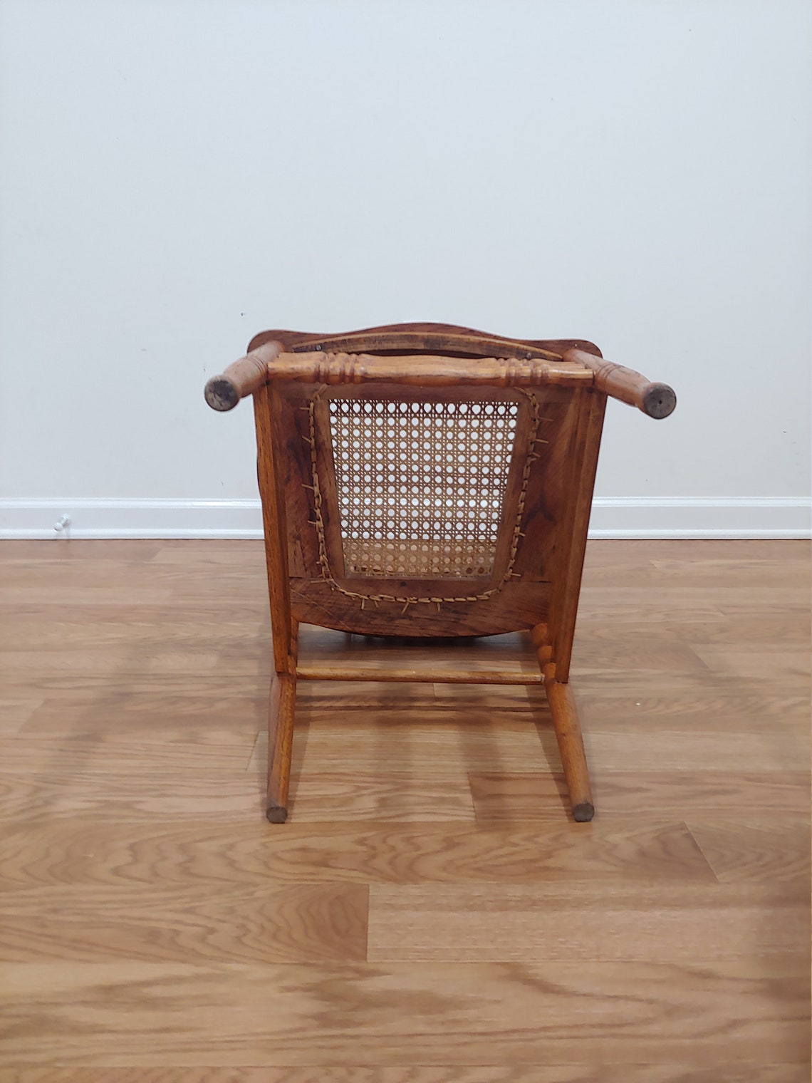 Amazing Antique Cane Bottom Pressed Back Chair Dining Room Etsy
