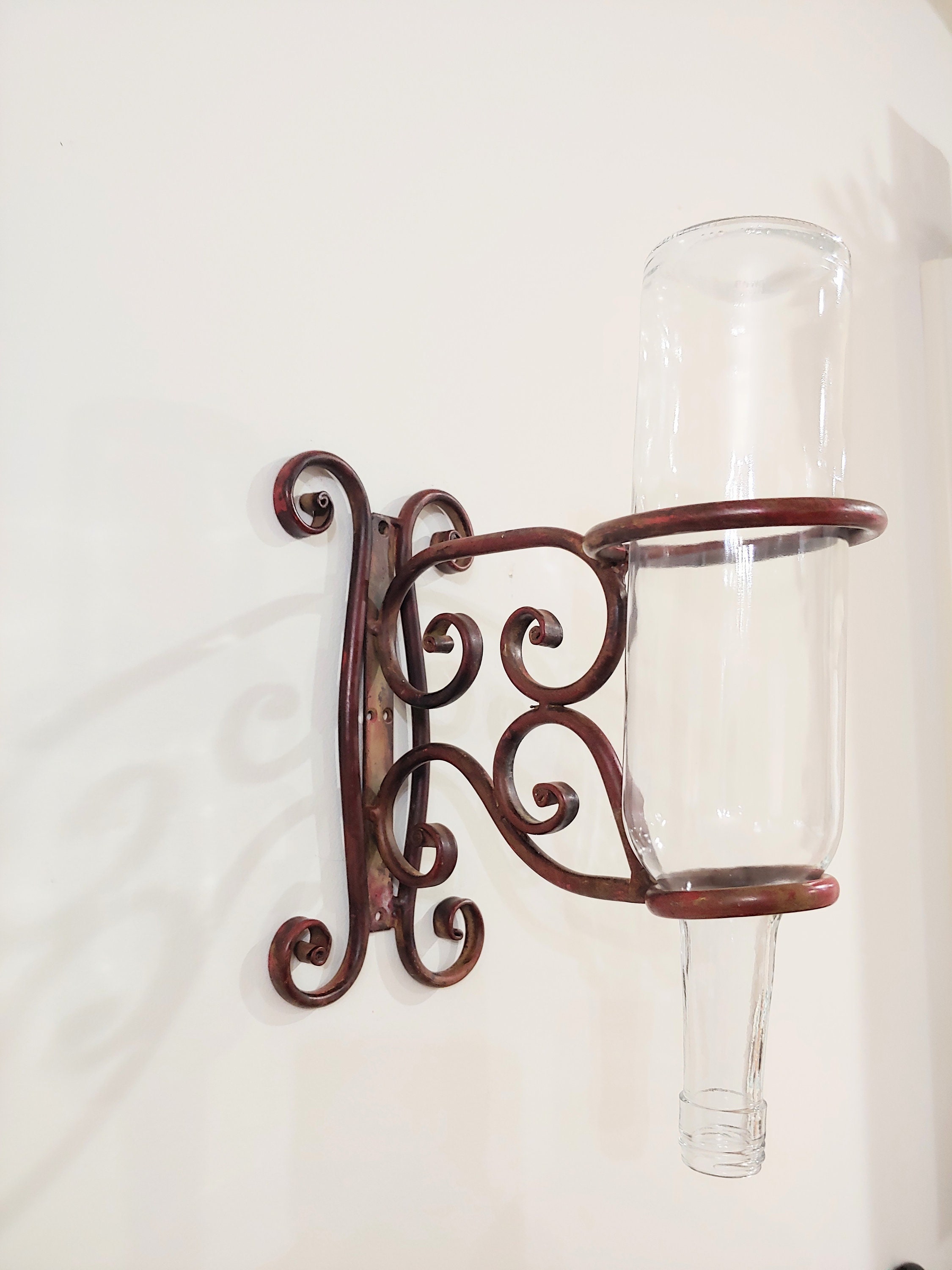 Iron Wall Flower Vase Bracket Carriage Vase Wall Hanging Vase Etsy